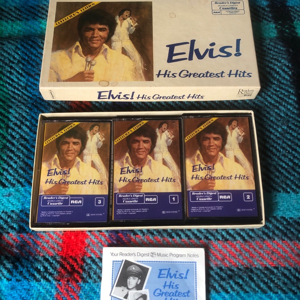 ✨Excellent Condition✨ Set of Three Elvis’ Greatest Hits Cassette Tapes (1983)